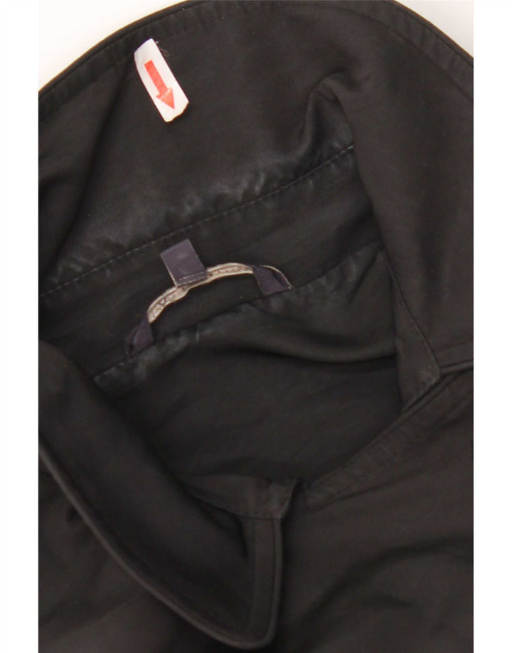 Casaco impermeável feminino Marks & Spencer Reino Unido 10 pequeno poliéster preto