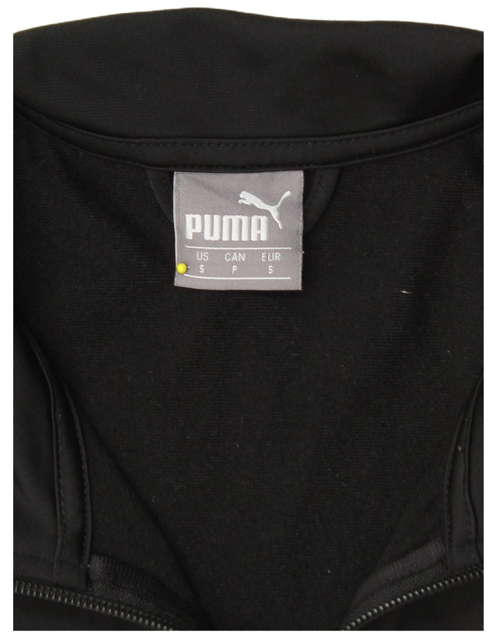 PUMA Mens Tracksuit Top Jacket Pequeno Preto Colourblock Poliéster