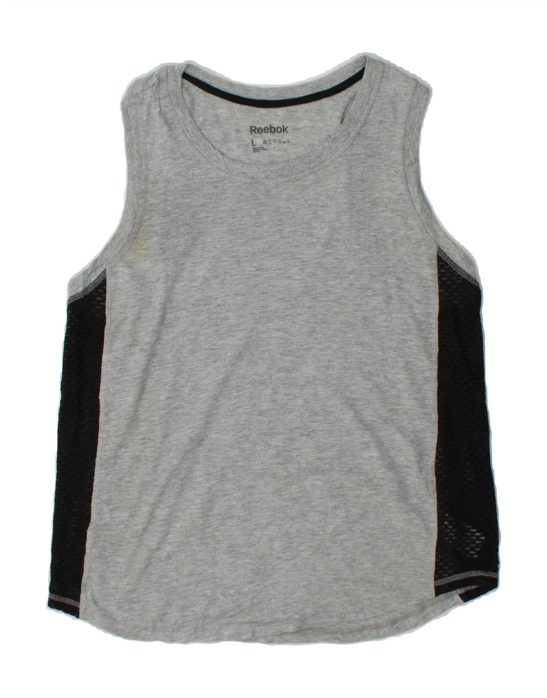 ADIDAS Womens Vest Top UK 14 Medium  Grey Colourblock Polyester Vintage Adidas and Second-Hand Adidas from Messina Hembry 