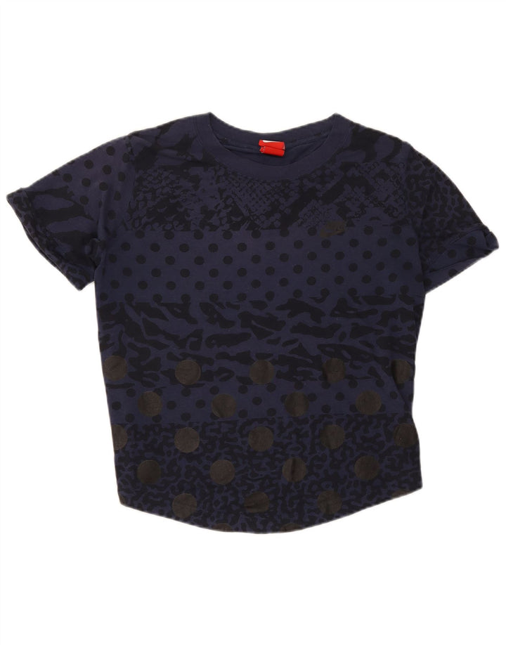 Camiseta feminina Nike Abstract Pattern Top UK 14 Médio Azul Marinho