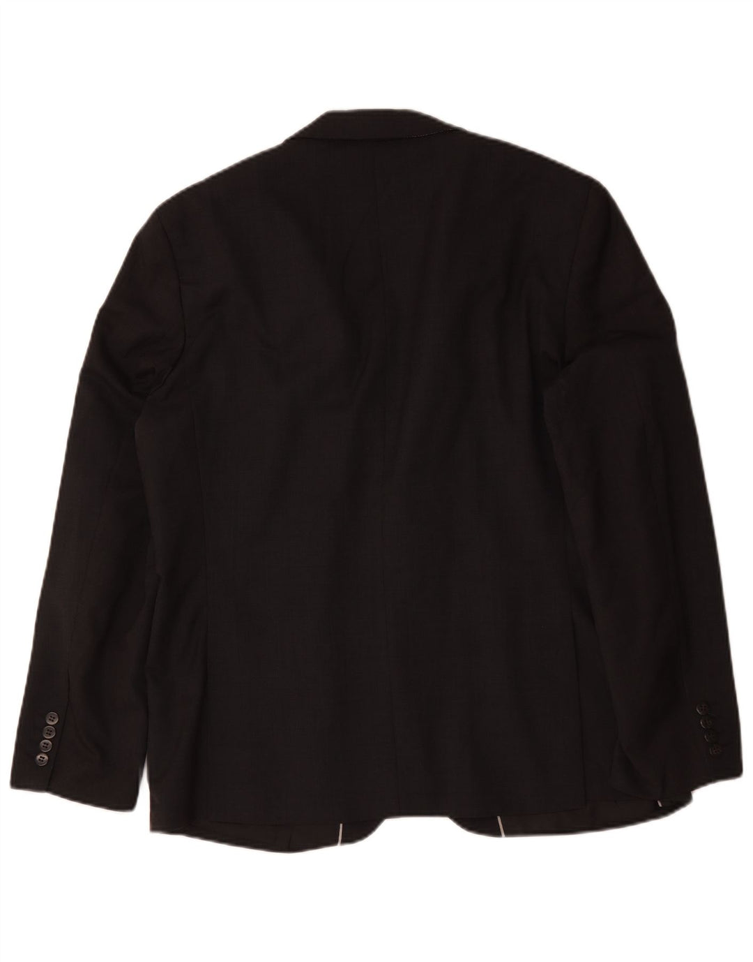 Jaqueta blazer masculina Marks & Spencer Autograph 2 botões Reino Unido 44 XL lã preta