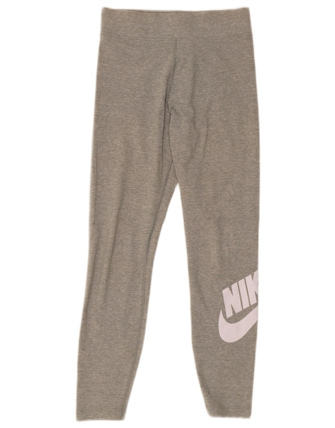Leggings Nike Femininas Graphic UK 10 Pequenas Cinza Algodão