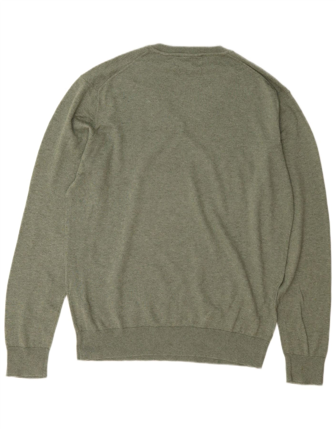Suéter masculino Zara com decote em V grande verde