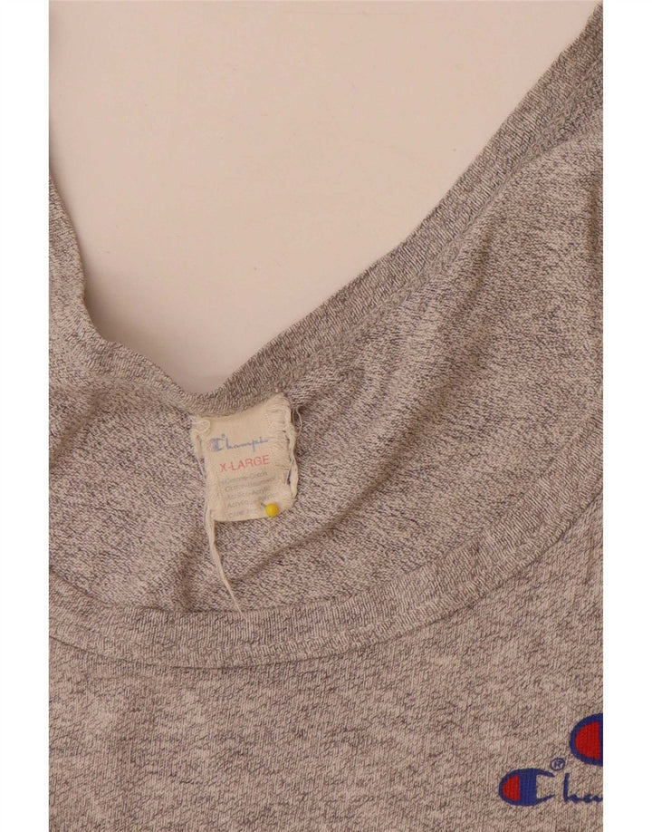 Colete masculino Champion XL cinza manchado de algodão