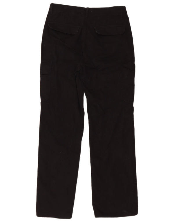 Calça cargo reta feminina Zara EU 40 médio W30 L33 algodão preto