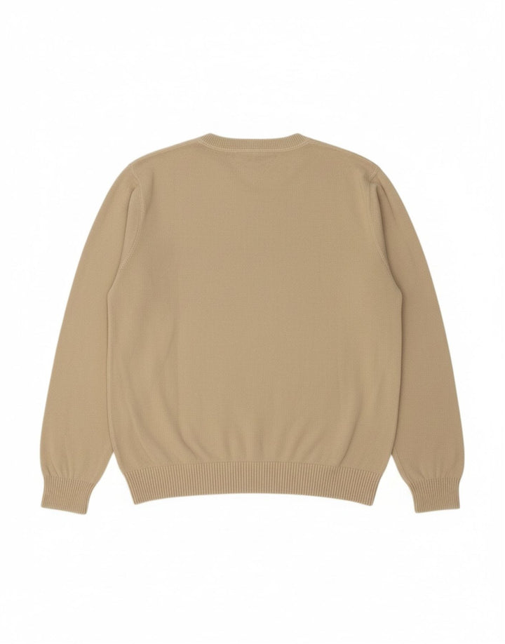 Suéter masculino TOMMY HILFIGER com gola redonda XL algodão bege