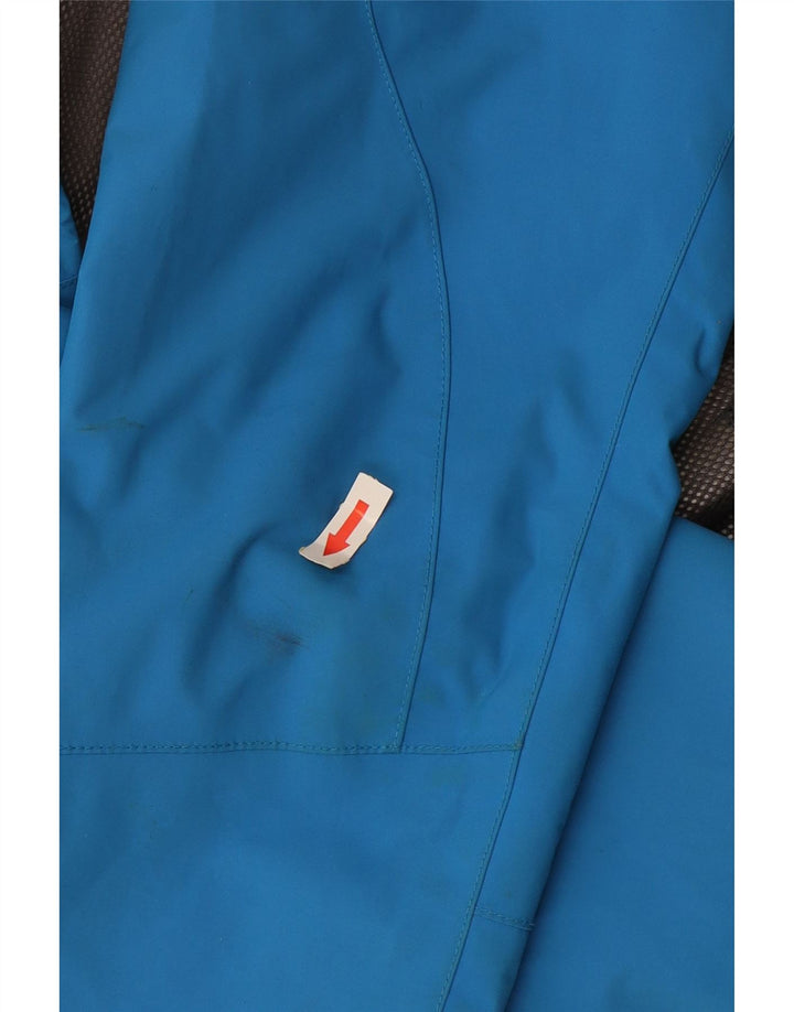 Jaqueta de chuva feminina com capuz Jack Wolfskin UK 10 pequena azul poliamida