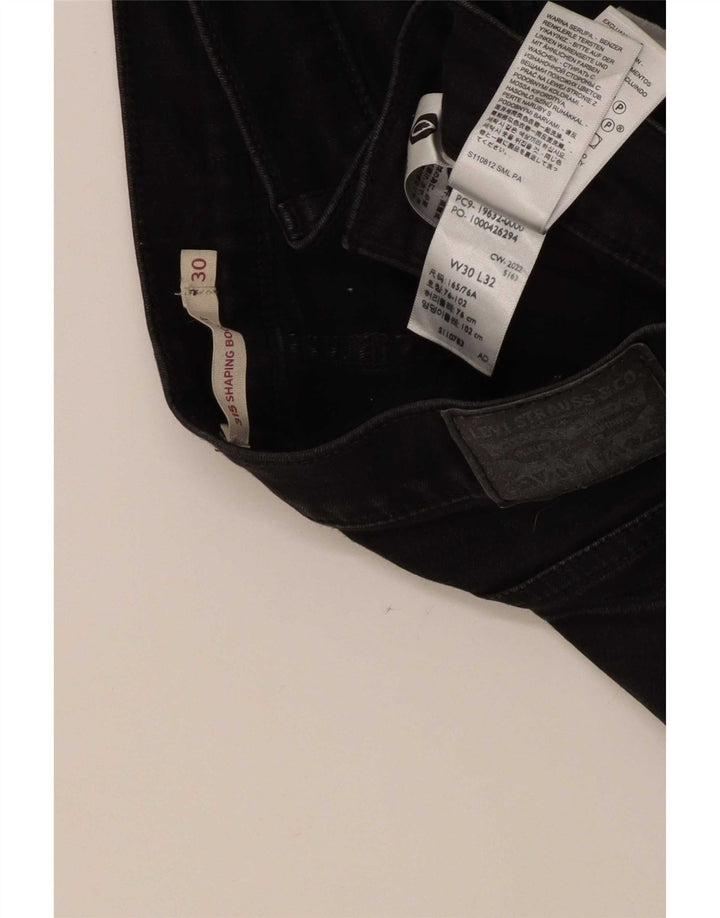 Levi's Womens 315 Bootcut Jeans W30 L32 Algodão Preto
