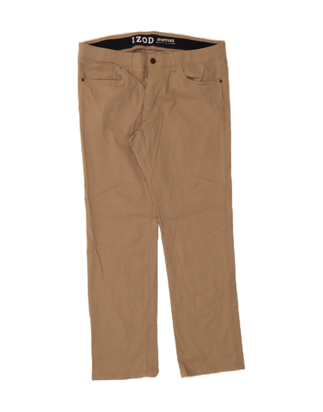 IZOD Mens Straight Casual Trousers W36 L32 Beige Cotton Vintage Izod and Second-Hand Izod from Messina Hembry 