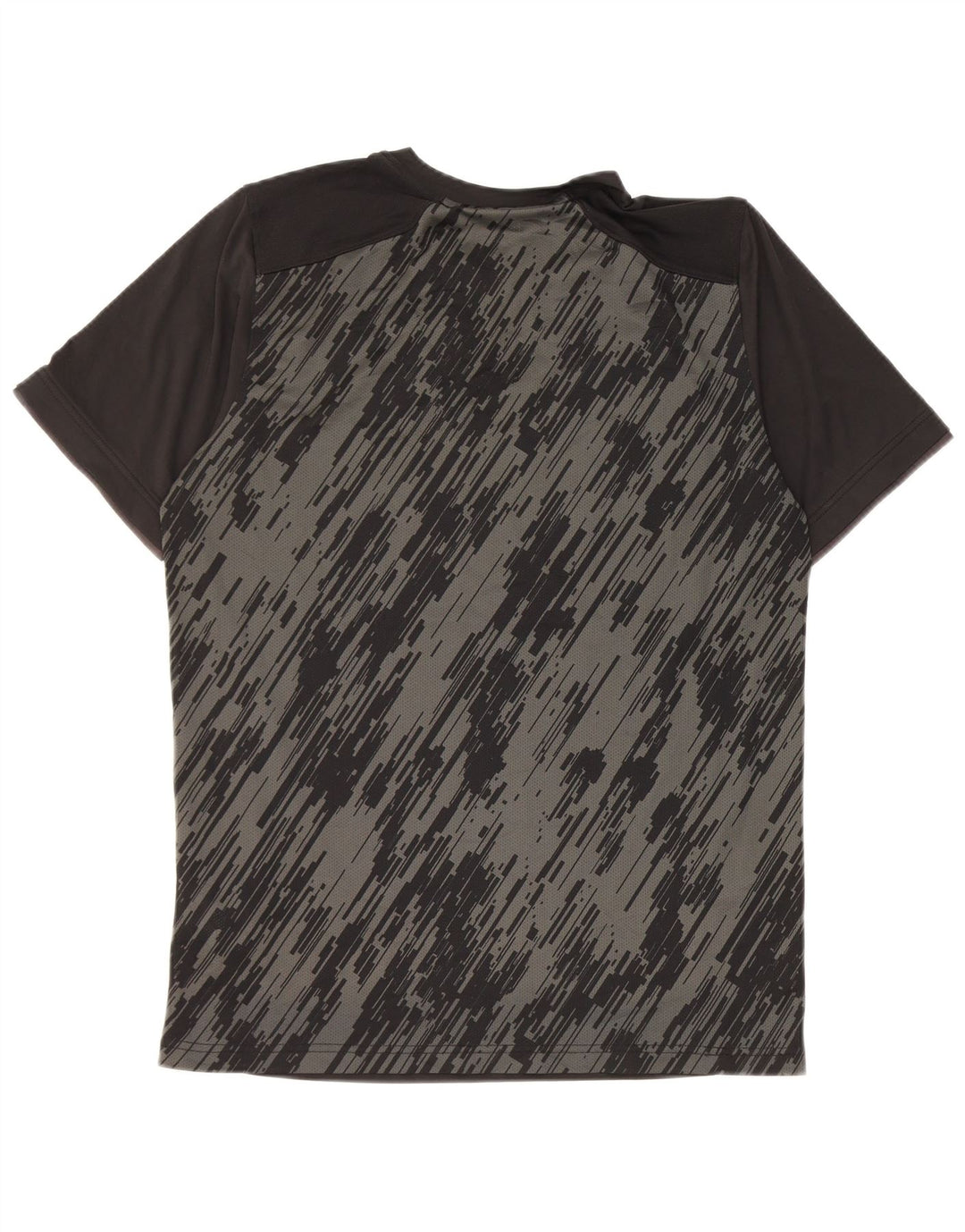 Nike Mens Dri Fit Camiseta Top Médio Preto Geométrico Poliéster