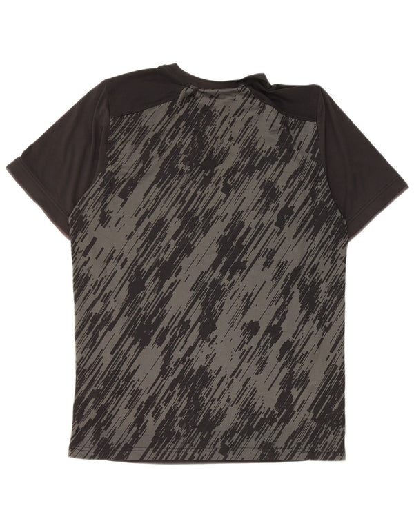 Nike Mens Dri Fit Camiseta Top Médio Preto Geométrico Poliéster
