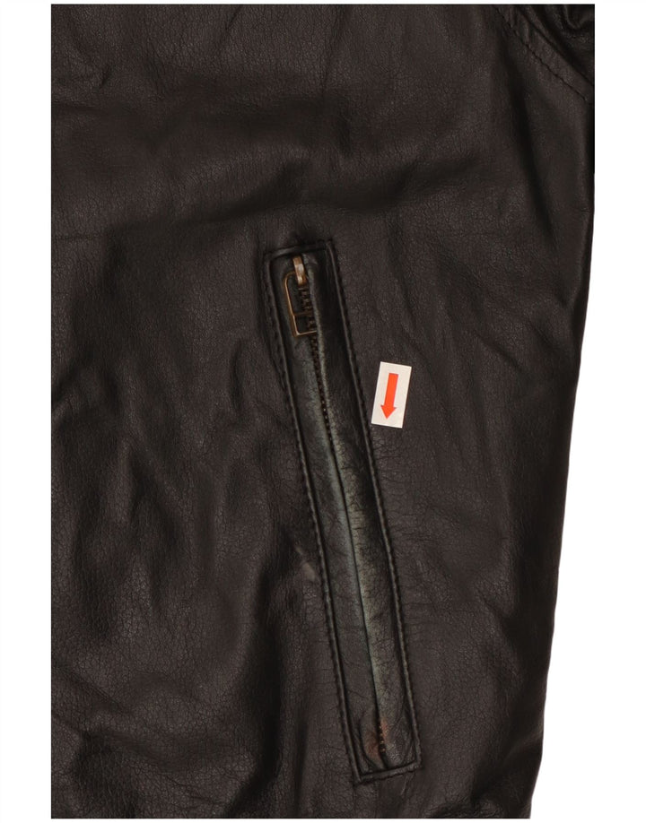 Jaqueta de couro masculina Conbipel IT 50 grande couro preto