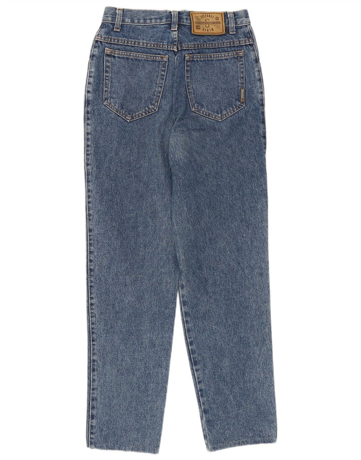 STEFANEL Jeans feminino cintura alta cônico IT 44 médio W26 L27 algodão azul