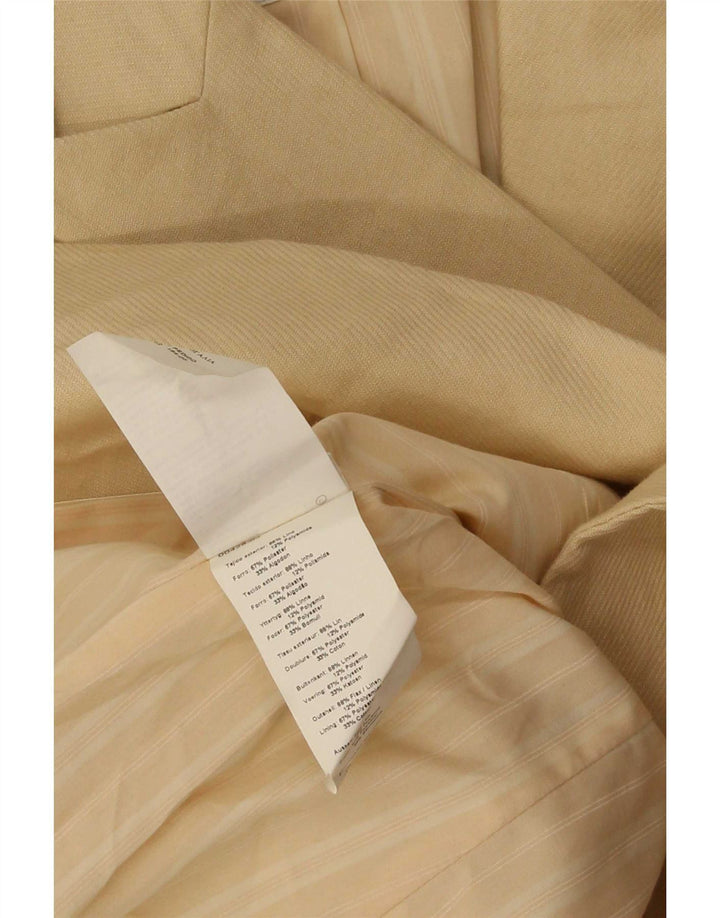 Jaqueta blazer feminina Massimo Dutti com 1 botão EU 44 XL linho bege