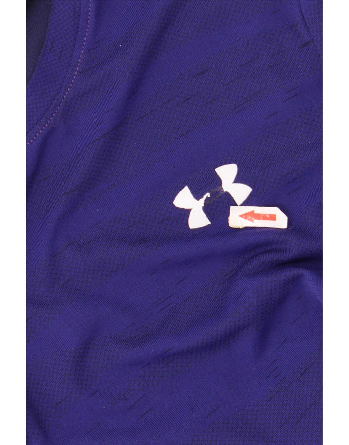 Camiseta masculina Under Armour Top médio listrado azul marinho