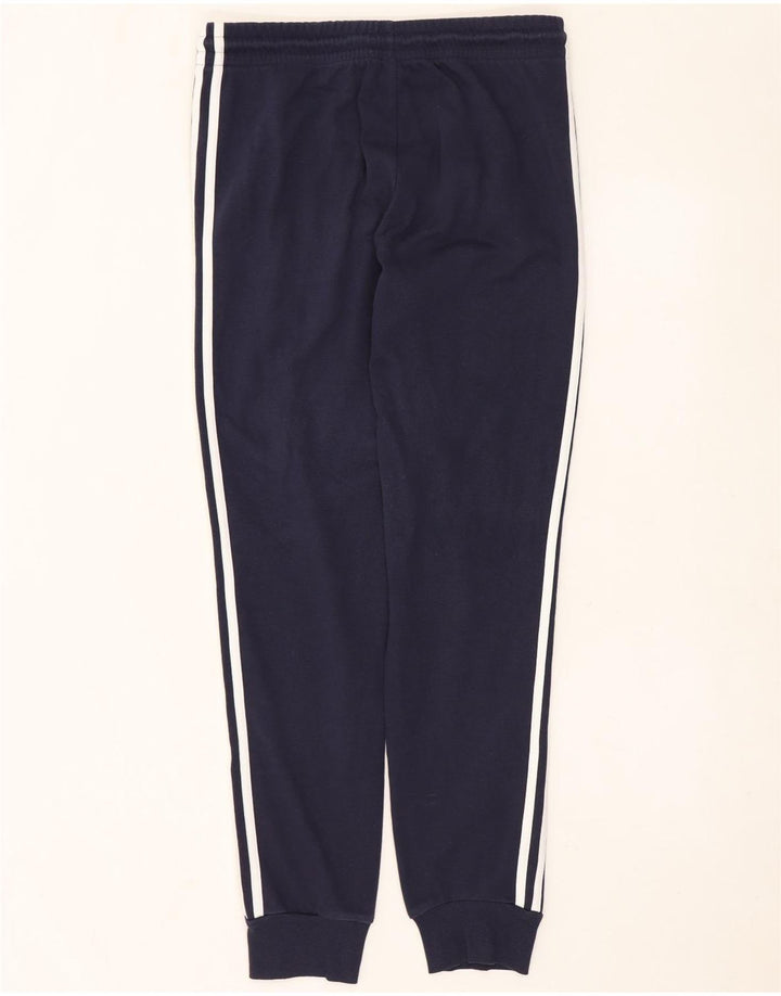 Calça de treino feminina Adidas Joggers UK 12/14 médio azul marinho algodão