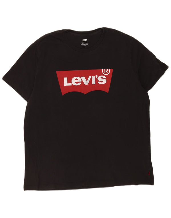 Camiseta gráfica masculina Levi's Top XL algodão preto