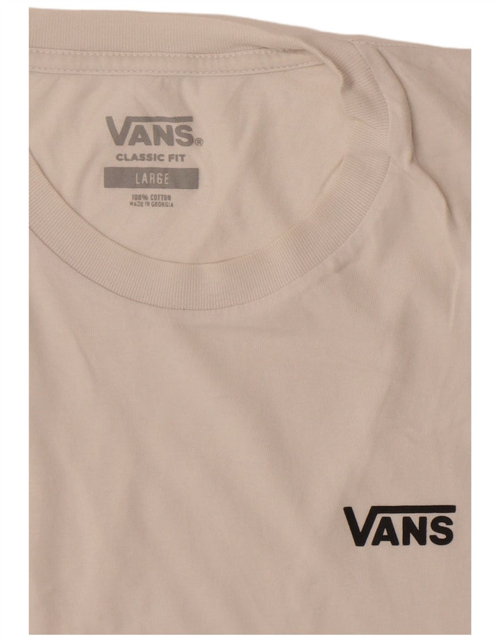 Camiseta Vans Masculina Classic Fit Top Grande Algodão Branco