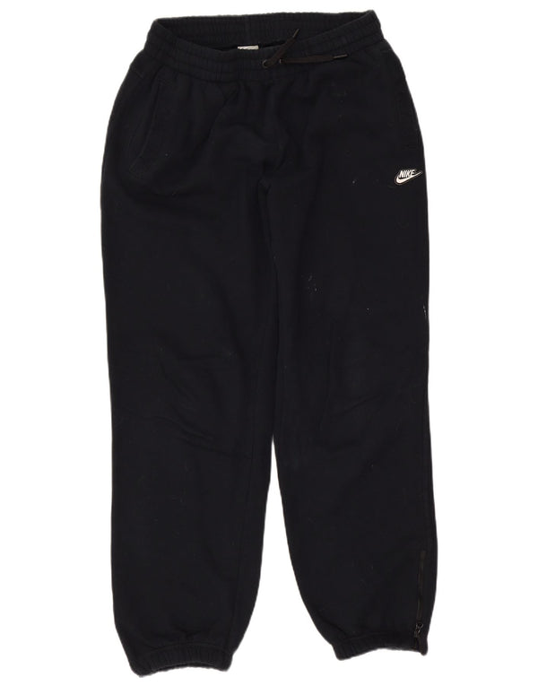 Calça de treino feminina Nike Joggers UK 12 médio azul marinho algodão