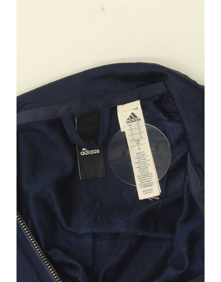 Adidas Mens Treino Top Jacket Pequeno Azul Marinho Colorblock Poliéster
