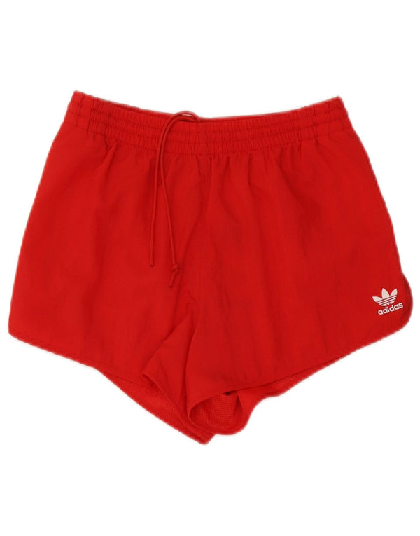 Shorts esportivos femininos Adidas UK 6 XS poliéster vermelho