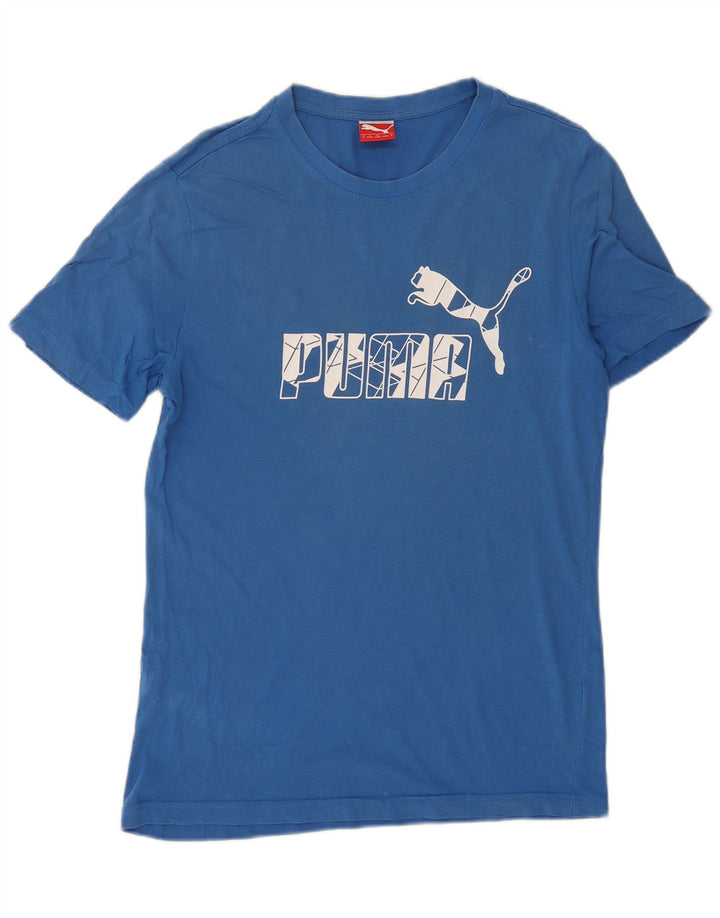 Puma Camiseta Masculina Graphic Top Pequeno Azul