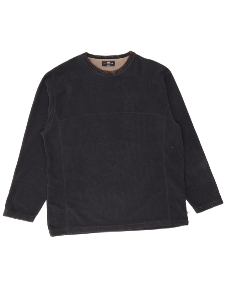 Suéter de lã masculino Marks & Spencer grande poliéster azul marinho