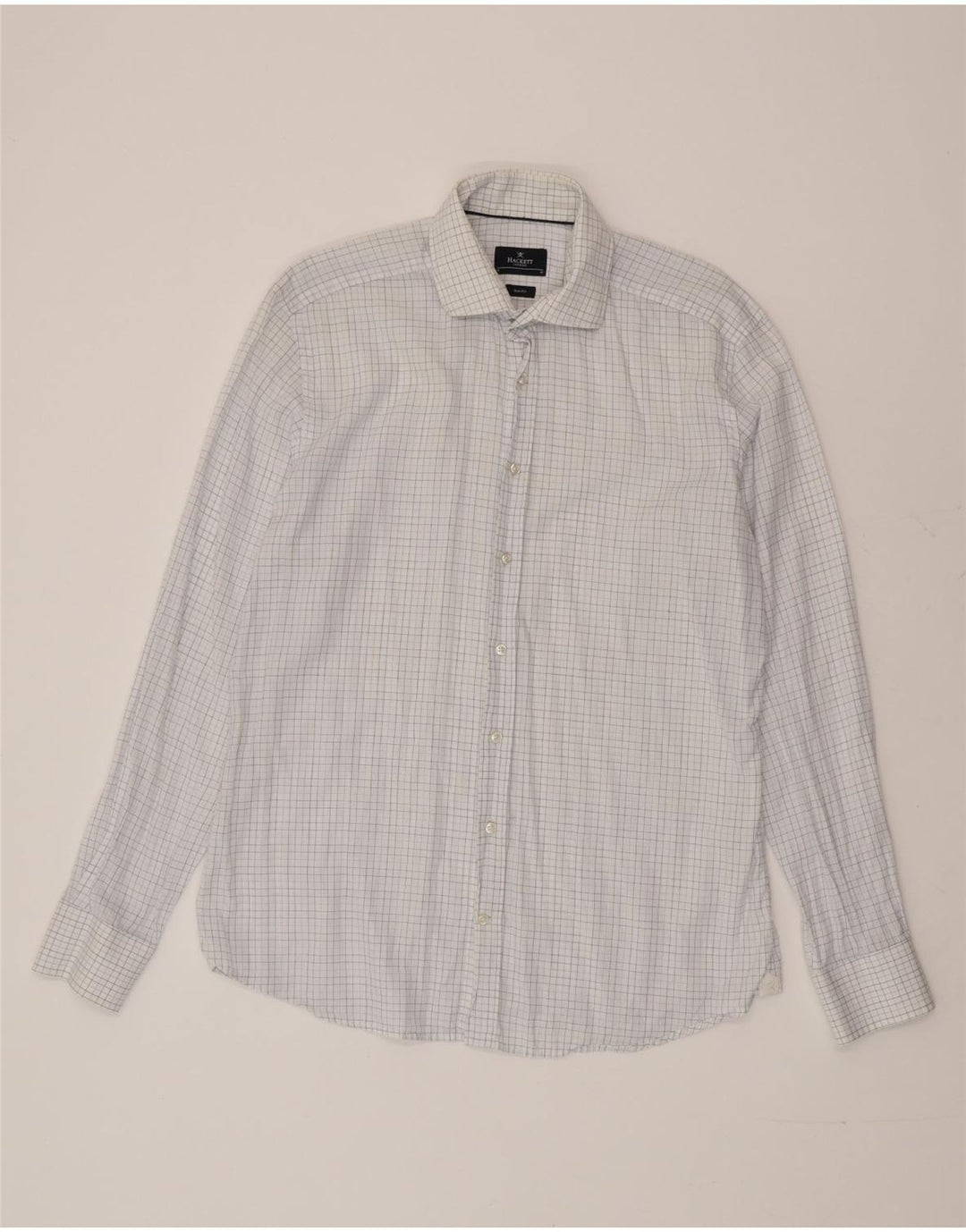 Camisa masculina HACKETT Slim Fit tamanho 41 16 grande xadrez azul