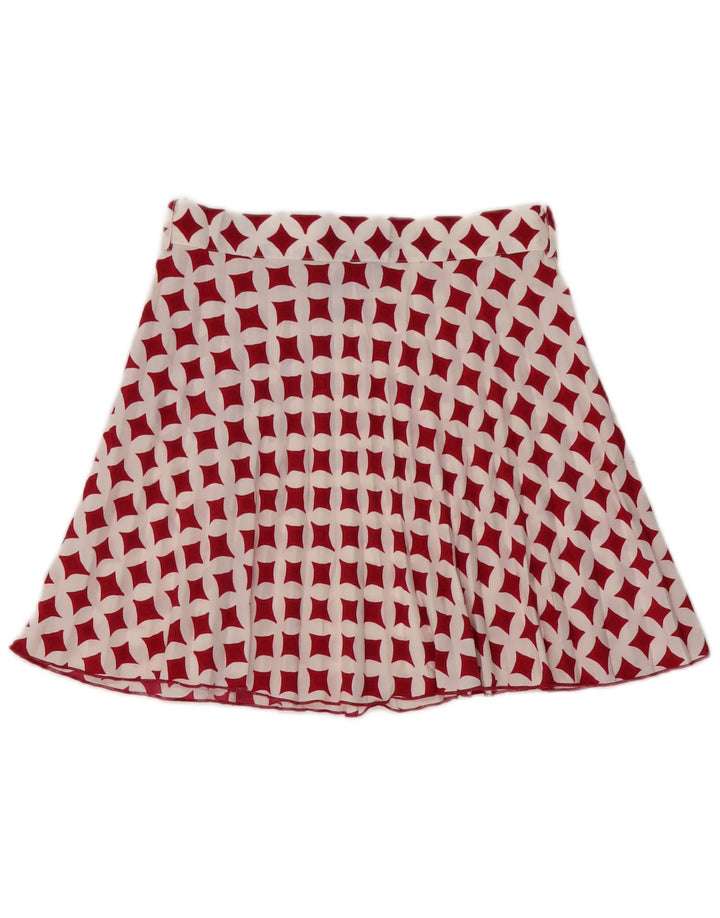 Zara Mini saia feminina média W28 branca geométrica