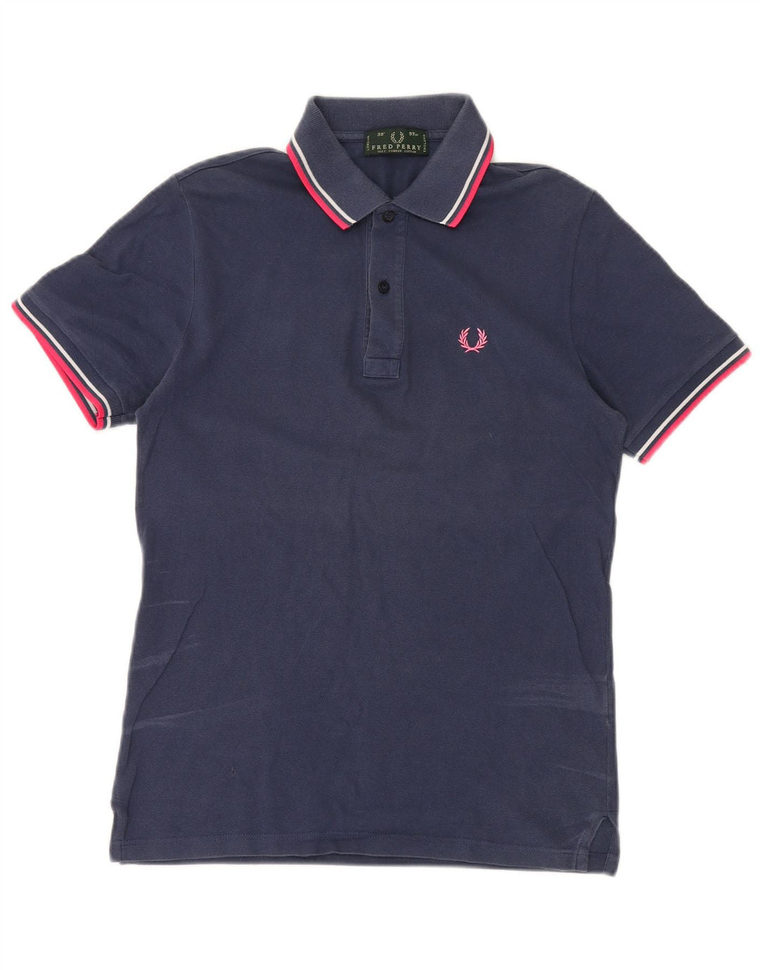 Camisa pólo masculina FRED PERRY pequena azul marinho