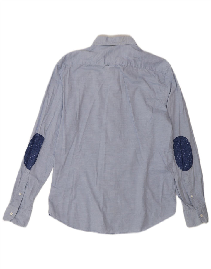 Camisa masculina Massimo Dutti azul médio