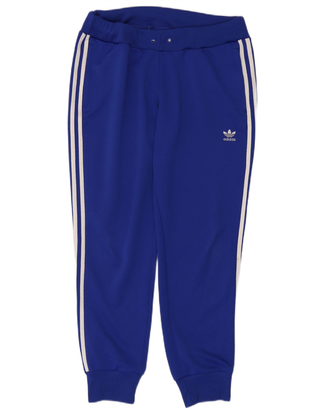 Calça de treino feminina Adidas Joggers UK 16 grande azul poliéster