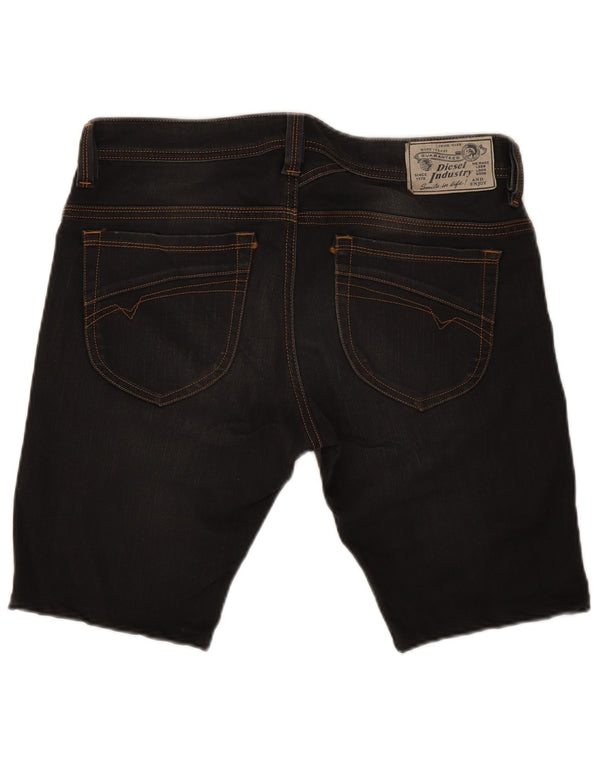 Diesel Masculino Thanaz Slim Skinny Denim Shorts W32 Médio Algodão Preto