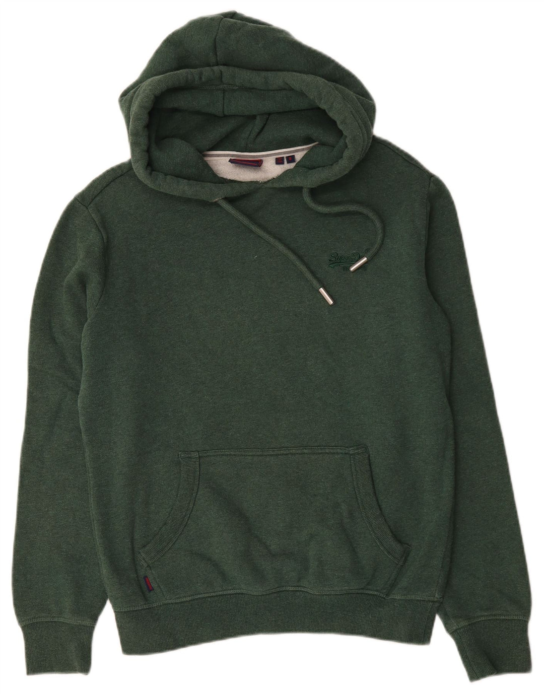 Suéter com capuz masculino Superdry pequeno algodão verde