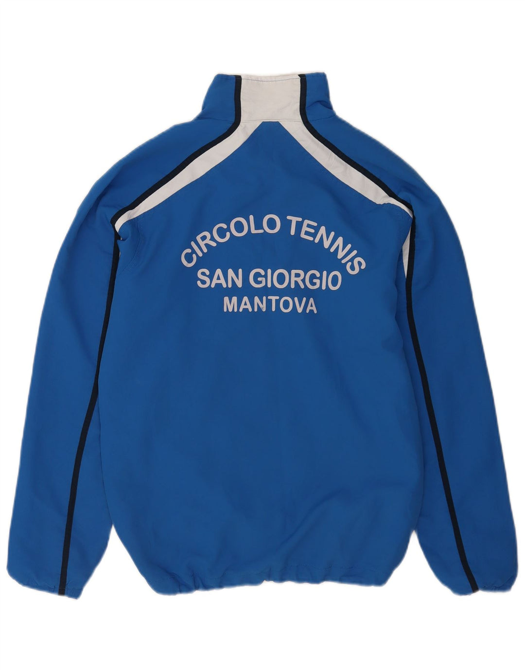 Asics Mens Graphic Tracksuit Top Jaqueta Médio Azul Colourblock Poliéster