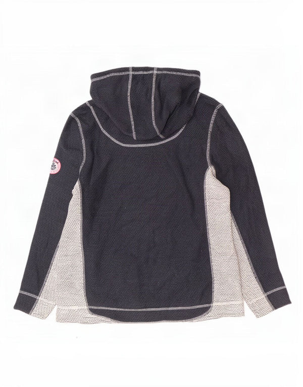Moletom com capuz feminino Weird Fish UK 18 XL azul marinho colorblock acrílico