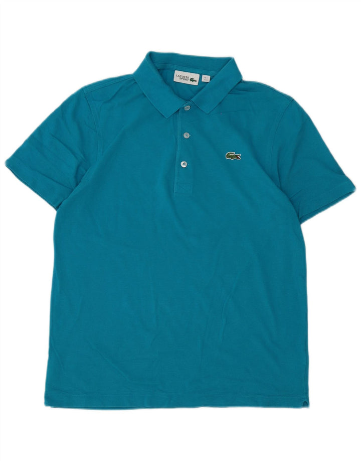 Camisa polo masculina Lacoste tamanho 4 médio algodão azul