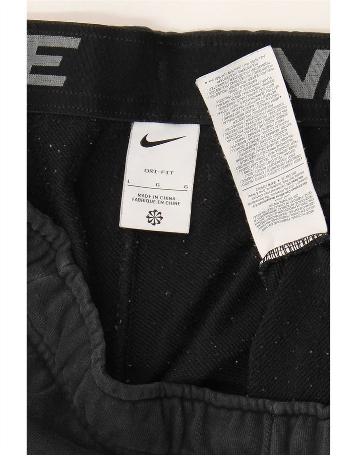 Nike Mens Dri Fit Sport Shorts Grande Algodão Preto