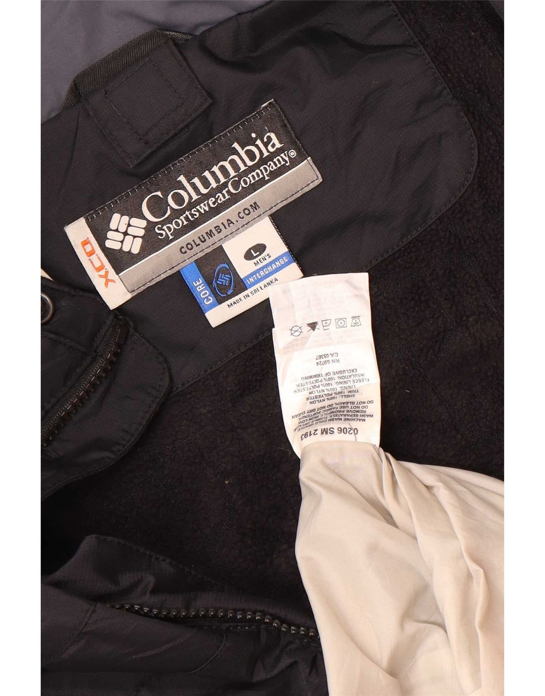 Jaqueta corta-vento Columbia masculina Interchange com capuz UK 40 grande preta