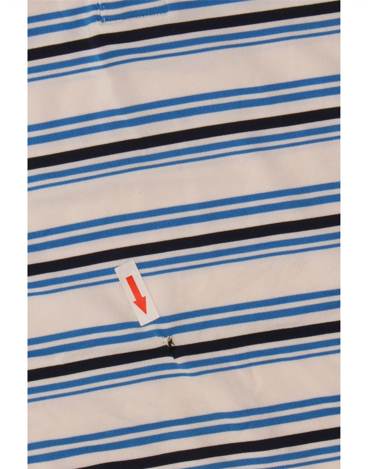 Camisa polo masculina Under Armour XL poliéster listrado branco
