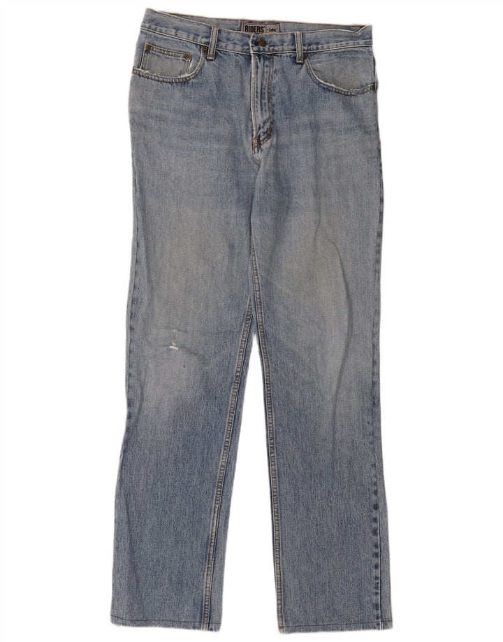 Lee Mens Riders Jeans retos desgastados W34 L33 algodão azul