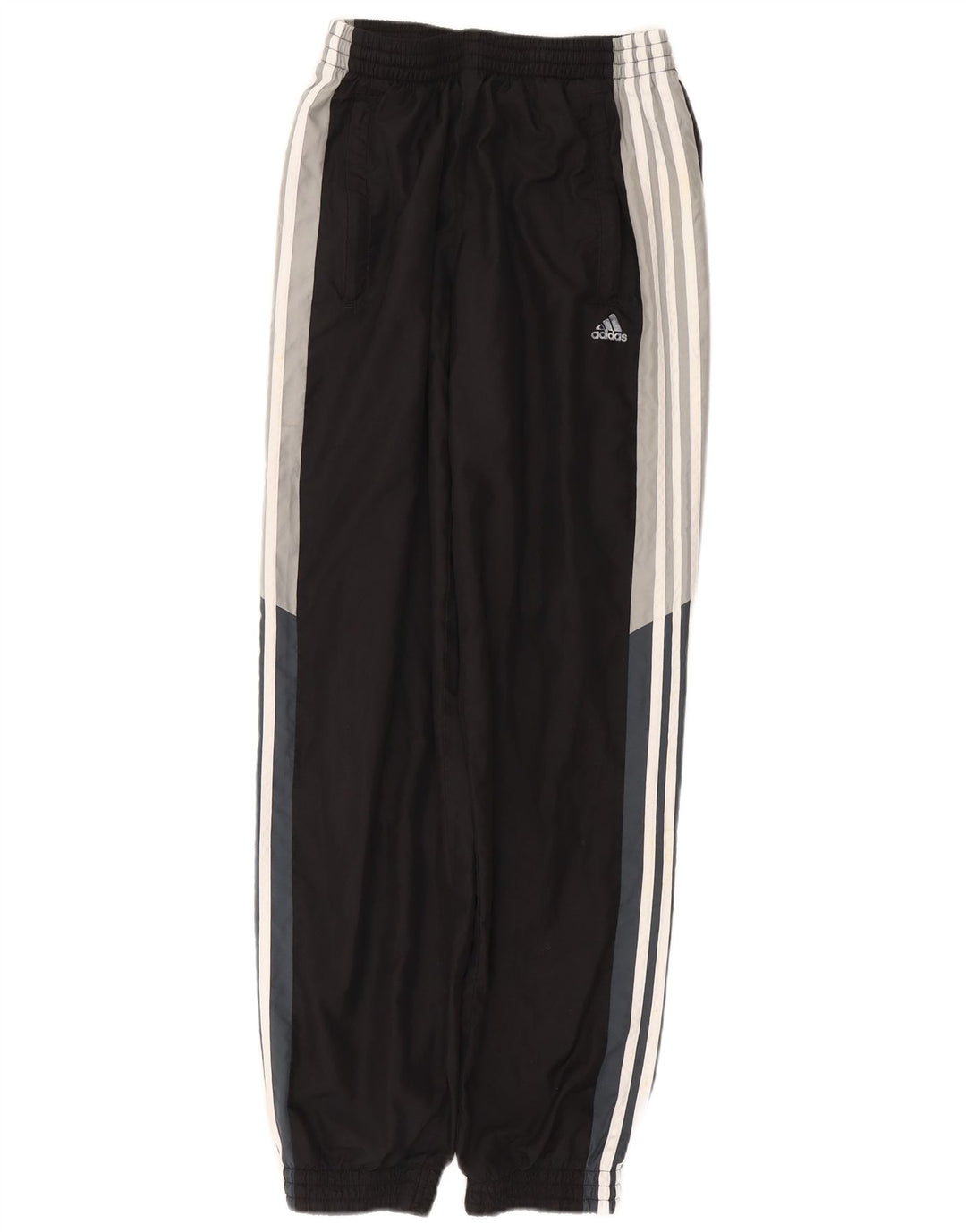 Calça de treino masculina Adidas Joggers pequeno preto colorblock poliéster
