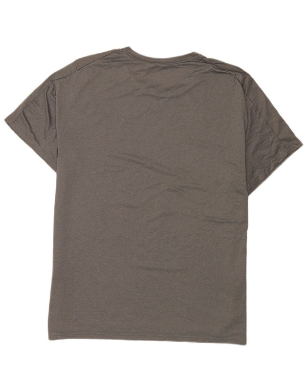 Camiseta masculina Nike Dri Fit Top XL cinza manchado de poliéster