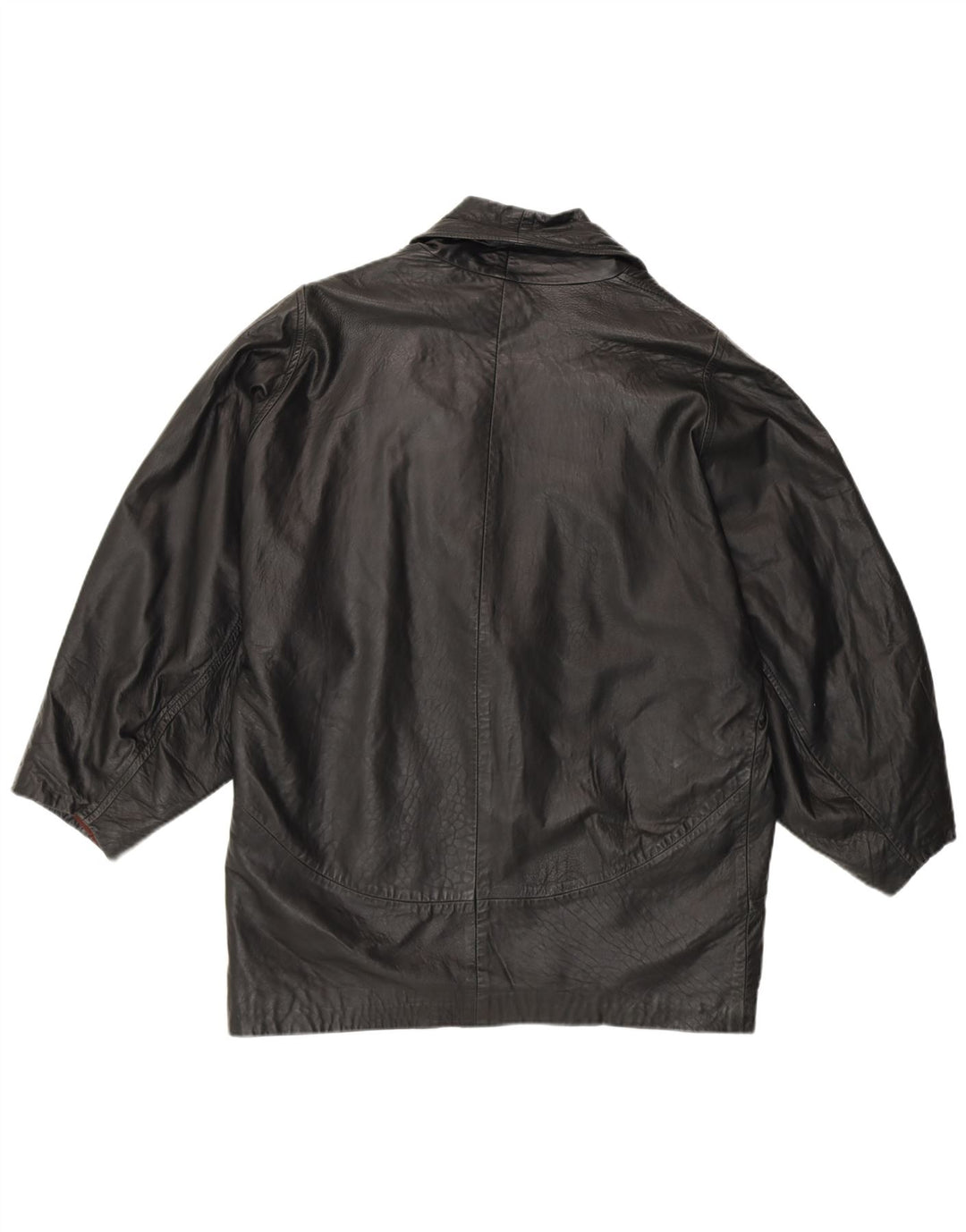 Jaqueta de couro feminina vintage Reino Unido 16 grande couro preto