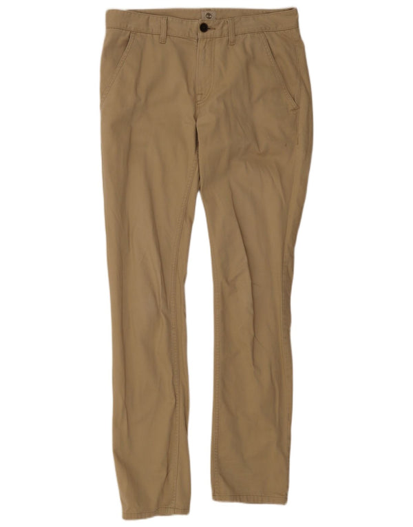 Timberland Mens Skinny Chino Trousers W32 L33 Beige Cotton