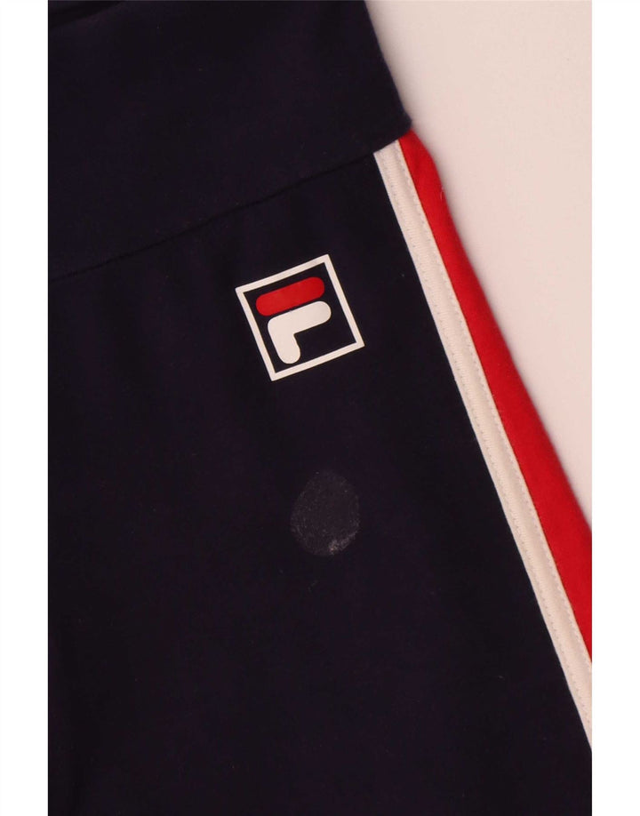 Leggings feminino Fila UK 10 pequeno bloco colorido azul marinho