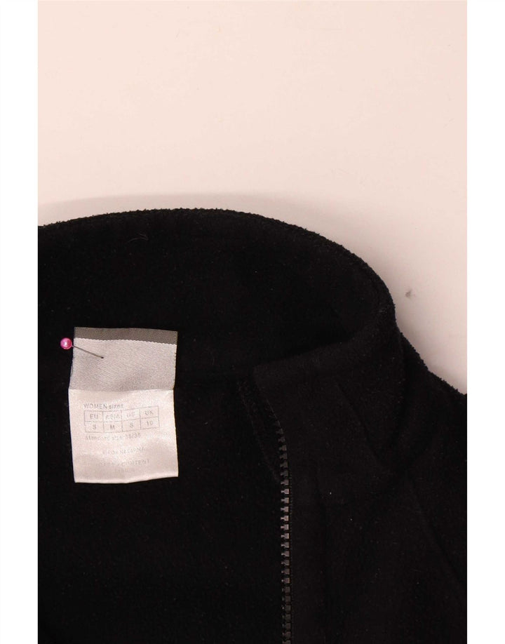 Jaqueta de lã feminina Jack Wolfskin Reino Unido 10 poliéster preto pequeno