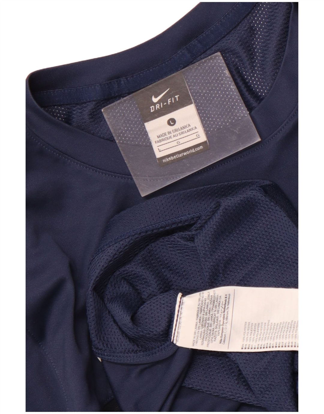 Camiseta masculina Nike Dri Fit grande poliéster azul marinho