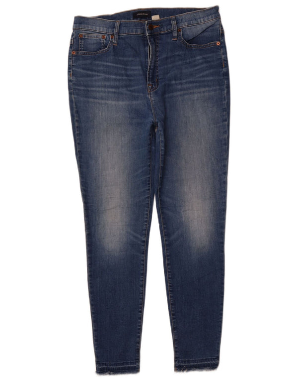 J. Crew Jeans skinny feminino de cintura alta W32 L27 algodão azul