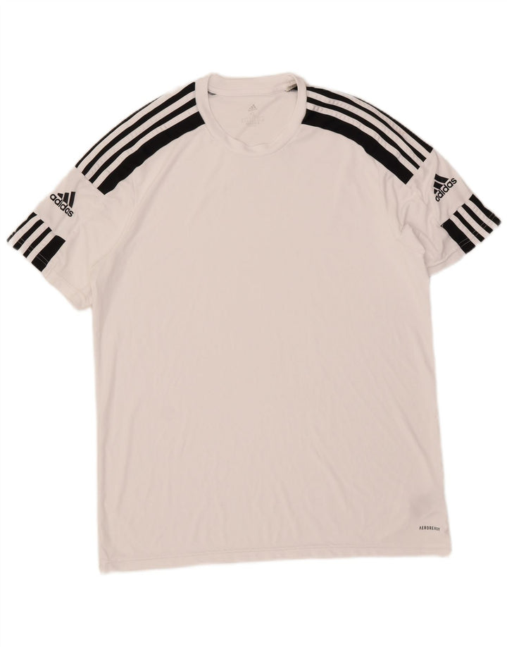Adidas Mens Aeroready Camiseta Top XL Branco Poliéster